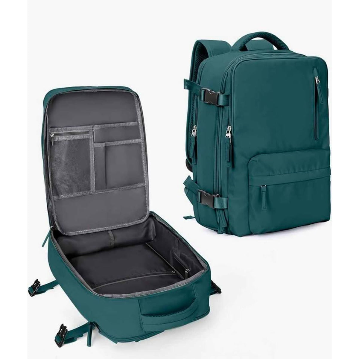 WONHOX Large Travel Backpack Carry on Flight Approved Laptop A6-peacock Blue