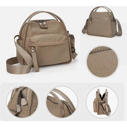 CEUTNIZ Elegant Solid Color Shoulder Bag for Women Casual Nylon Front Pocket ...