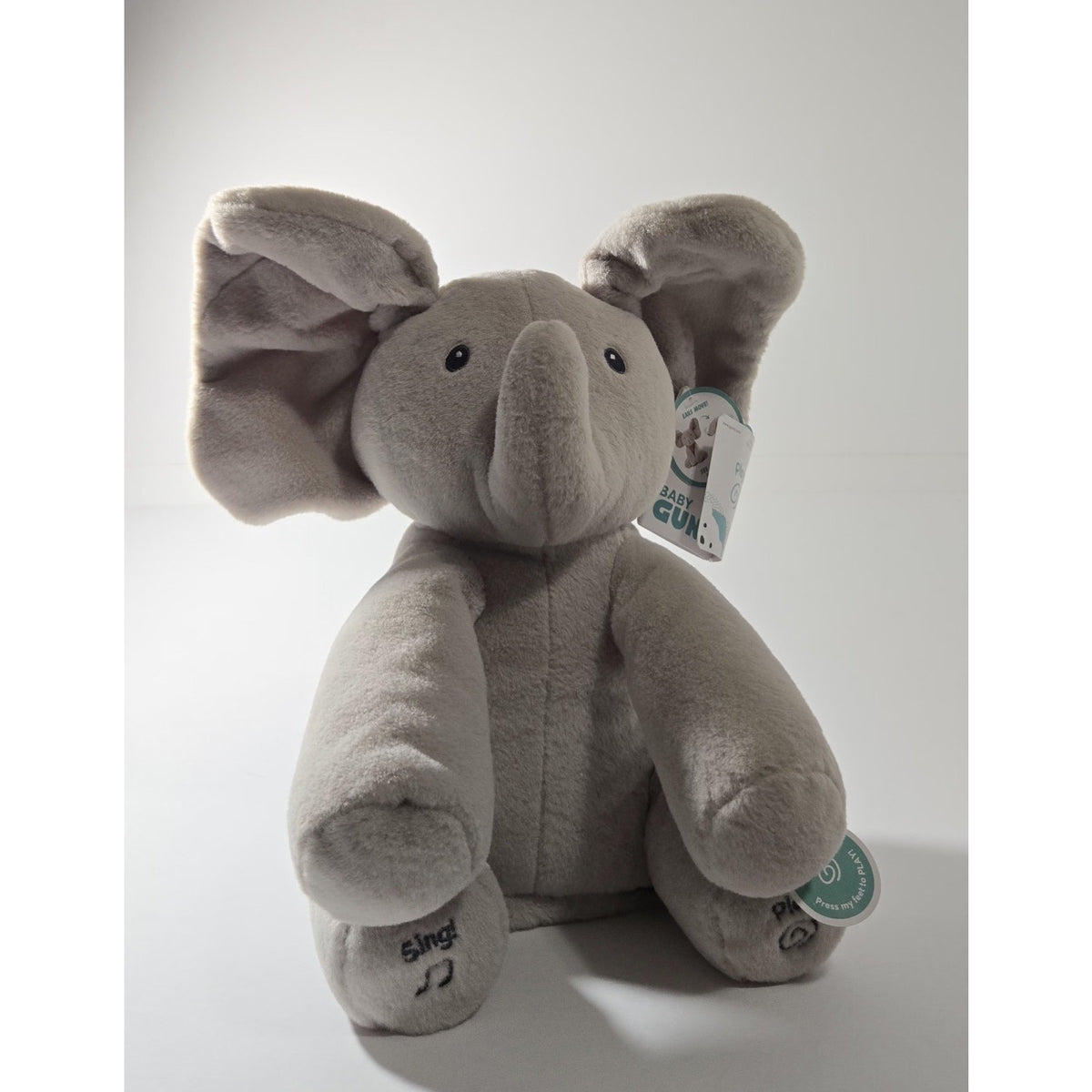 Baby Gund 12" Animated Flappy The Elephant Plush, Singing Stuffed Animal