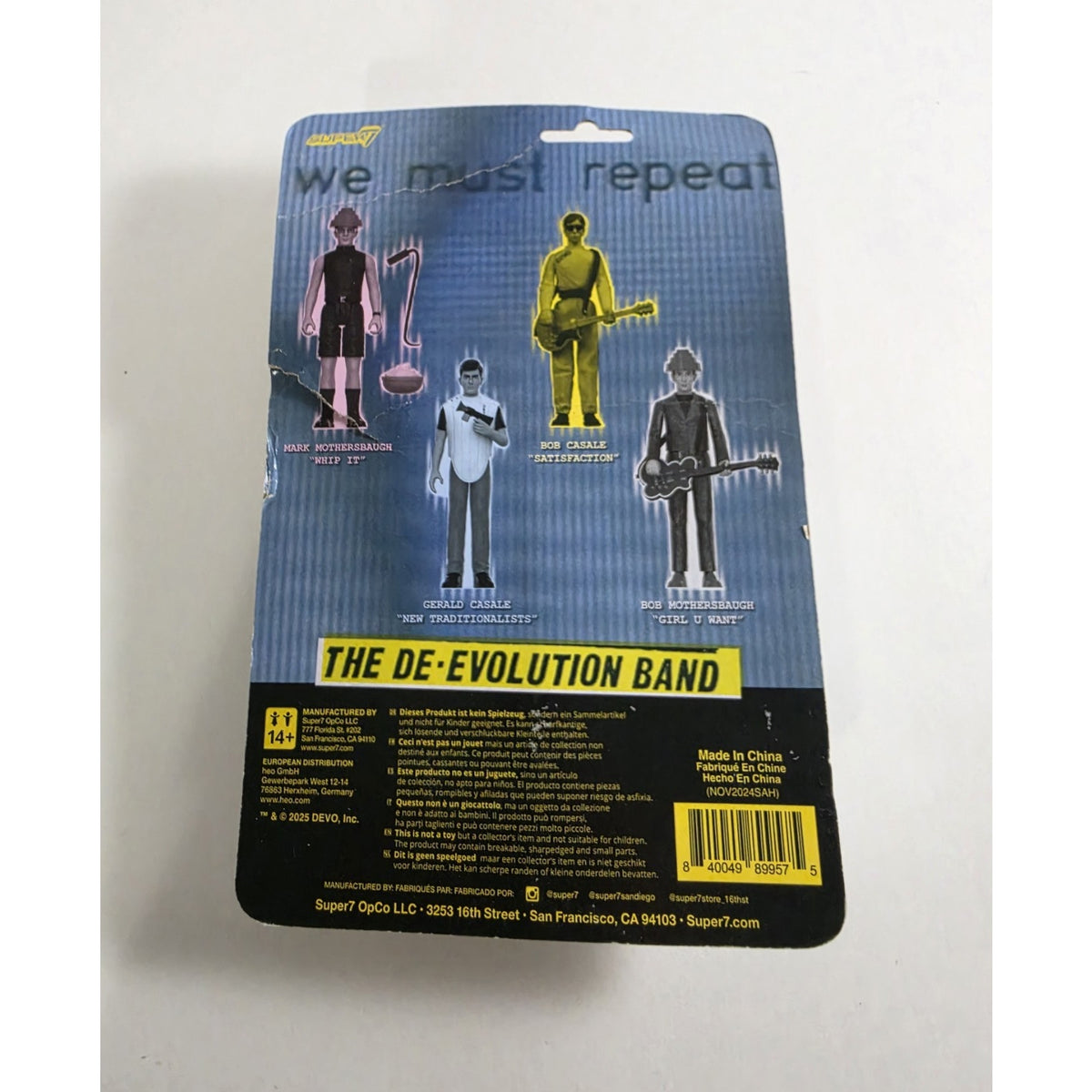 Super7 Reaction Figure Devo Booji Boy - 3.75" Devo Action Figure with Accesso...
