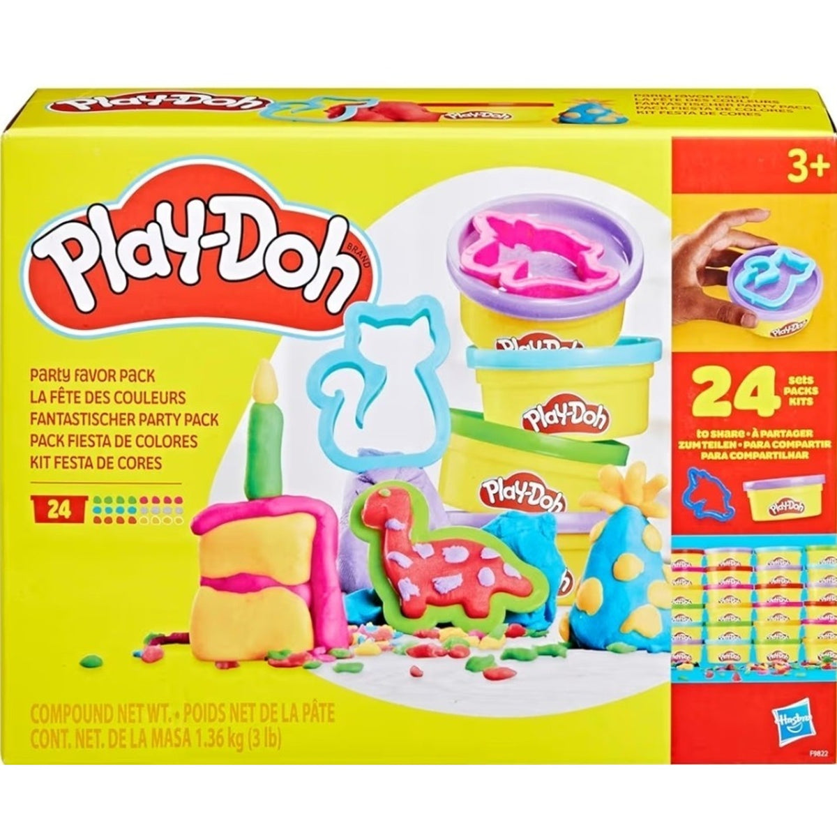 Play-Doh Party Favor Pack Bulk 24 Pack Of Modeling Compound Cutters Classroom