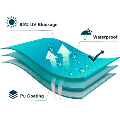 LOVE STORY 8'x10' Turquoise Blue Waterproof Sun Shade Sail