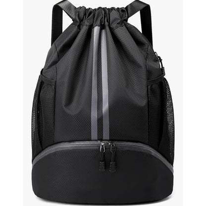 JELUTAR Drawstring Backpack Gym Bag with Shoes Compartment for Soccer, Basketbal