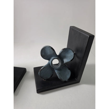 Deco 79 Metal Boat Bookends, Set of 2, 6"W x 7"H, Teal
