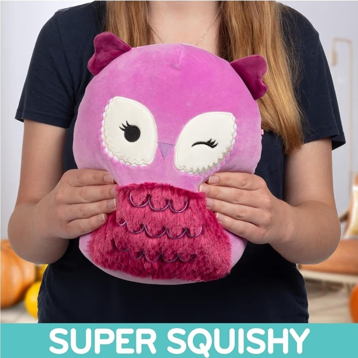 Squishmallow Cozy Squad 8 Inch Plush | Aurura the Pink Owl