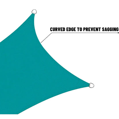 LOVE STORY 8'x10' Turquoise Blue Waterproof Sun Shade Sail