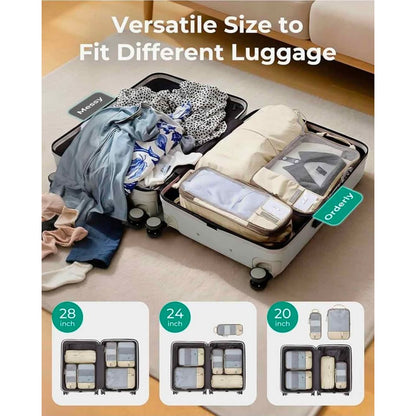 BAGSMART 4 Set Compression Packing Cubes for Travel