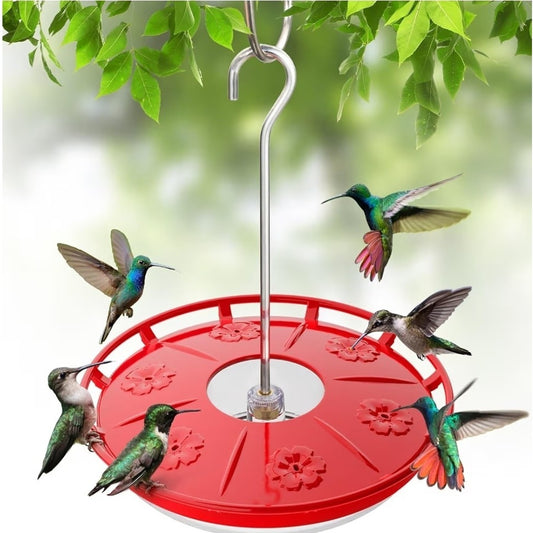 2 Pack 16 OZ Hummingbird Feeders for Outdoor 5 Feeder Ports Ant Bee Proof Lea...