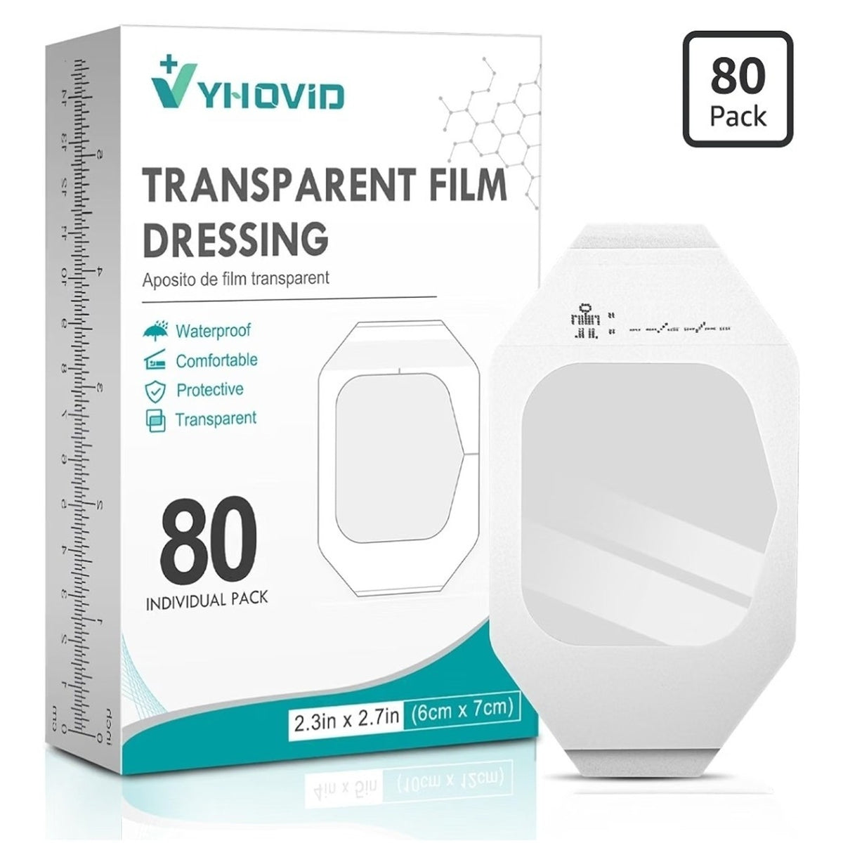 40pcs Transparent Film Dressing 4" x 5" Adhesive Waterproof Bandages Swimming