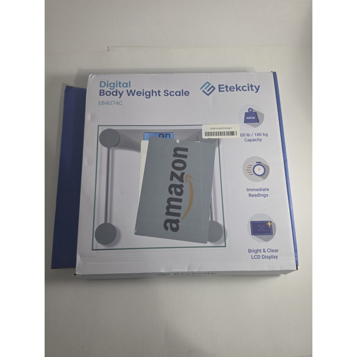 Digital Body Weight Bathroom Scale, Large Blue LCD Backlight Display - Used