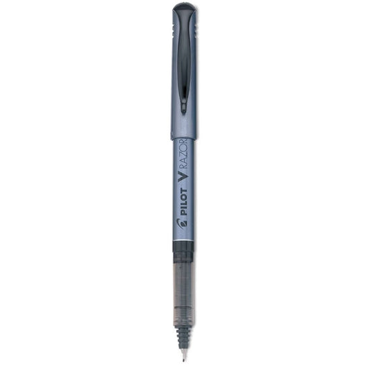 11020 Pilot V Razor Liquid Ink Marker Pens, Extra Fine Point, Black, Pack of 12
