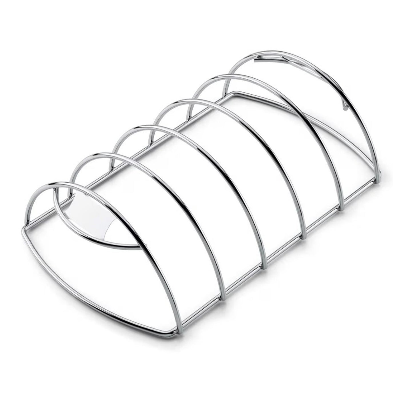 Weber Rib Rack Chrome-Plated Steel, 5 Slot BBQ Grill Rib Rack Gift For Him NEW