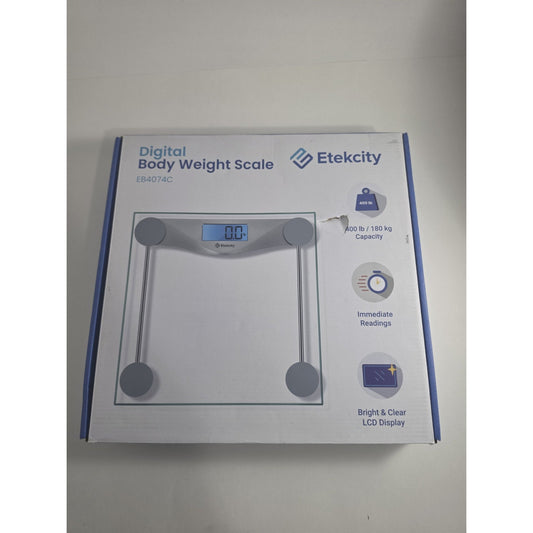 Digital Body Weight Bathroom Scale, Large Blue LCD Backlight Display - New