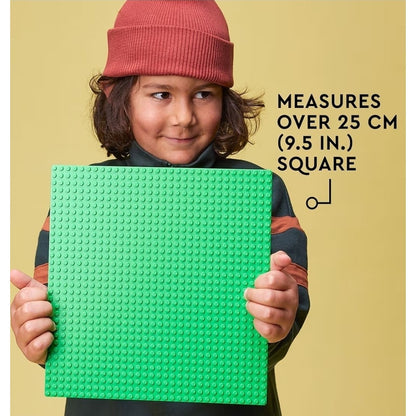 2 LEGO Classic Green Baseplate, Square 32x32 Stud Foundation to Build, Play