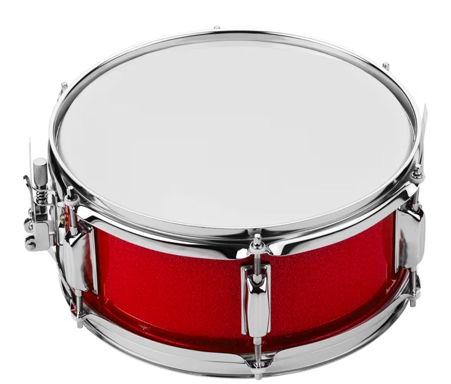 12-Inch Student Snare Drum Set with Sticks & Strap (Red, Open Box)