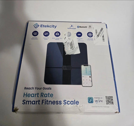 Etekcity Heart Rate Smart Fitness Scale Bluetooth Wi-Fi 400 lb Capacity
