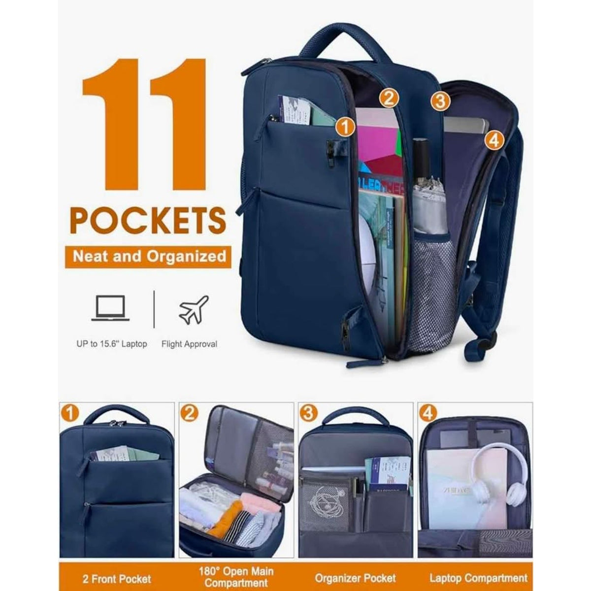Travel Backpack for Women Men Waterproof Laptop Backpack