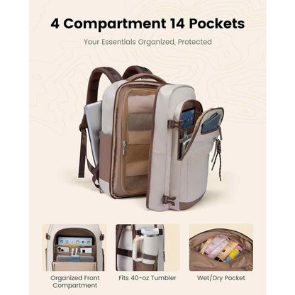 40L Travel Backpack for Women, Airline Approved Carry on Luggage, TSA Personal I