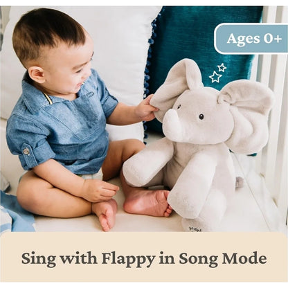 Baby Gund 12" Animated Flappy The Elephant Plush, Singing Stuffed Animal
