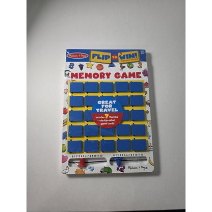 Melissa & Doug Flip to Win Travel Memory Game - Wooden Game Board, 7