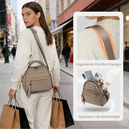 CEUTNIZ Elegant Solid Color Shoulder Bag for Women Casual Nylon Front Pocket ...