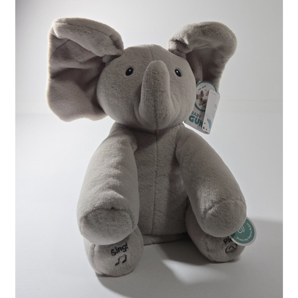 Baby Gund 12" Animated Flappy The Elephant Plush, Singing Stuffed Animal