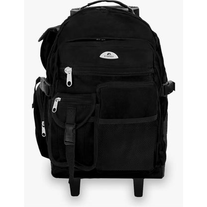Everest Deluxe Wheel Backpack Rolling Carry on Travel Luggage Travel Bag