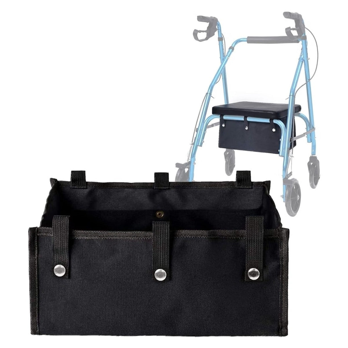 Large Rollator Walker Basket, under Seat Rollator Bag, Walker Basket for Four Wh