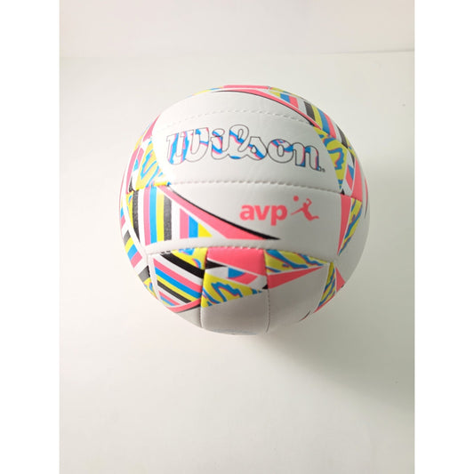 WILSON AVP Movement Volleyball - Official Size, Official, White/Pink/Yellow