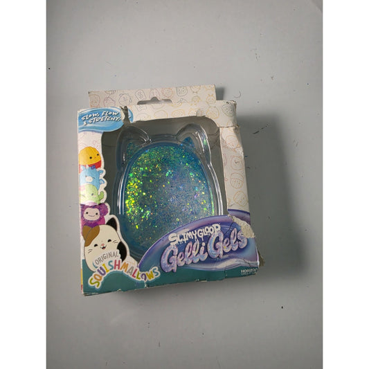 Viral Squishmallow Slimy Gloop Gelli Gels Slow, Flow & Stretchy! Blue Squishy