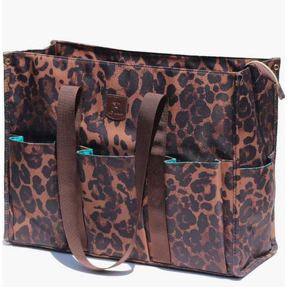 Utility Tote Bag with Zip Top Waterproof Teacher Tote Bag for Teacher Work Be...