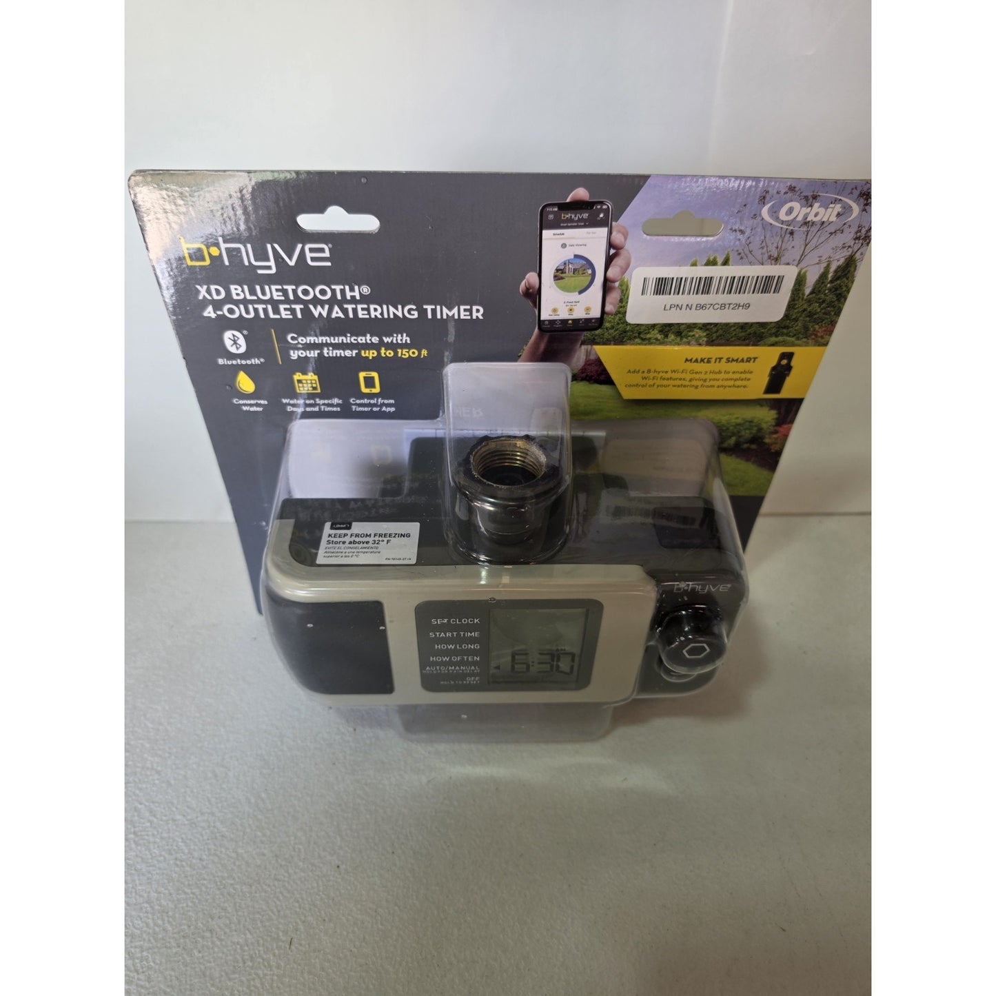 Orbit B-hyve XD 24634 Bluetooth 4-Port Smart Hose Faucet Watering Timer