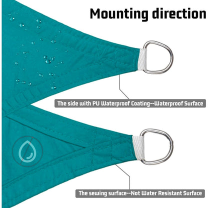 LOVE STORY 8'x10' Turquoise Blue Waterproof Sun Shade Sail