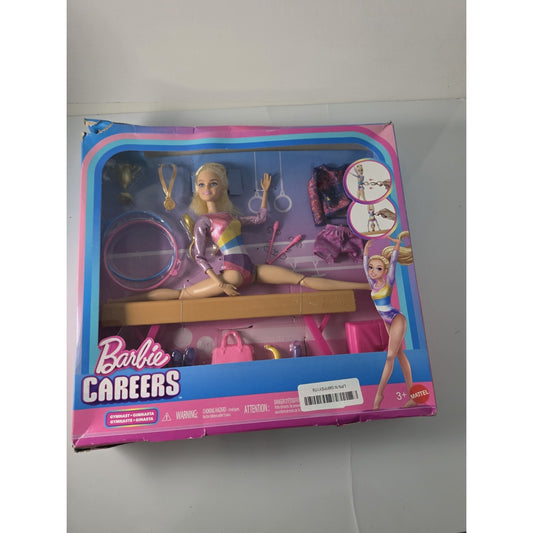Barbie Gymnastics Playset with Blonde Fashion Doll, Balance Beam and Accessories