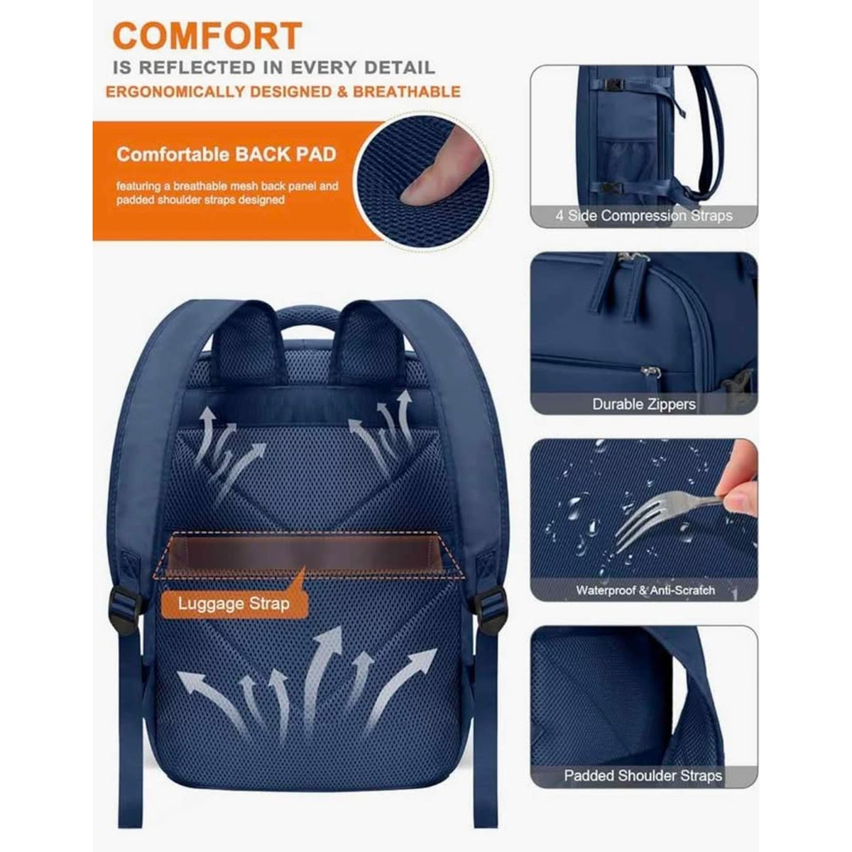 Travel Backpack for Women Men Waterproof Laptop Backpack