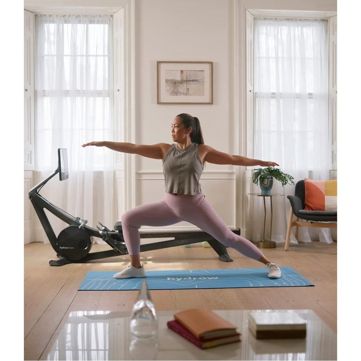 Hydrow 71" X 26" Blue Multi Use Workout Mat Yoga DDP Exercise-NEW!!