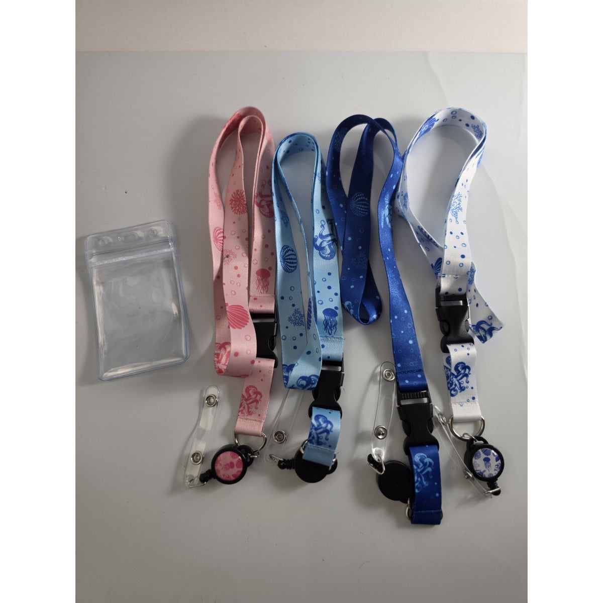 4 Pack Cruise Lanyard for Ship Cards Lanyards with Retractable Badge Reels