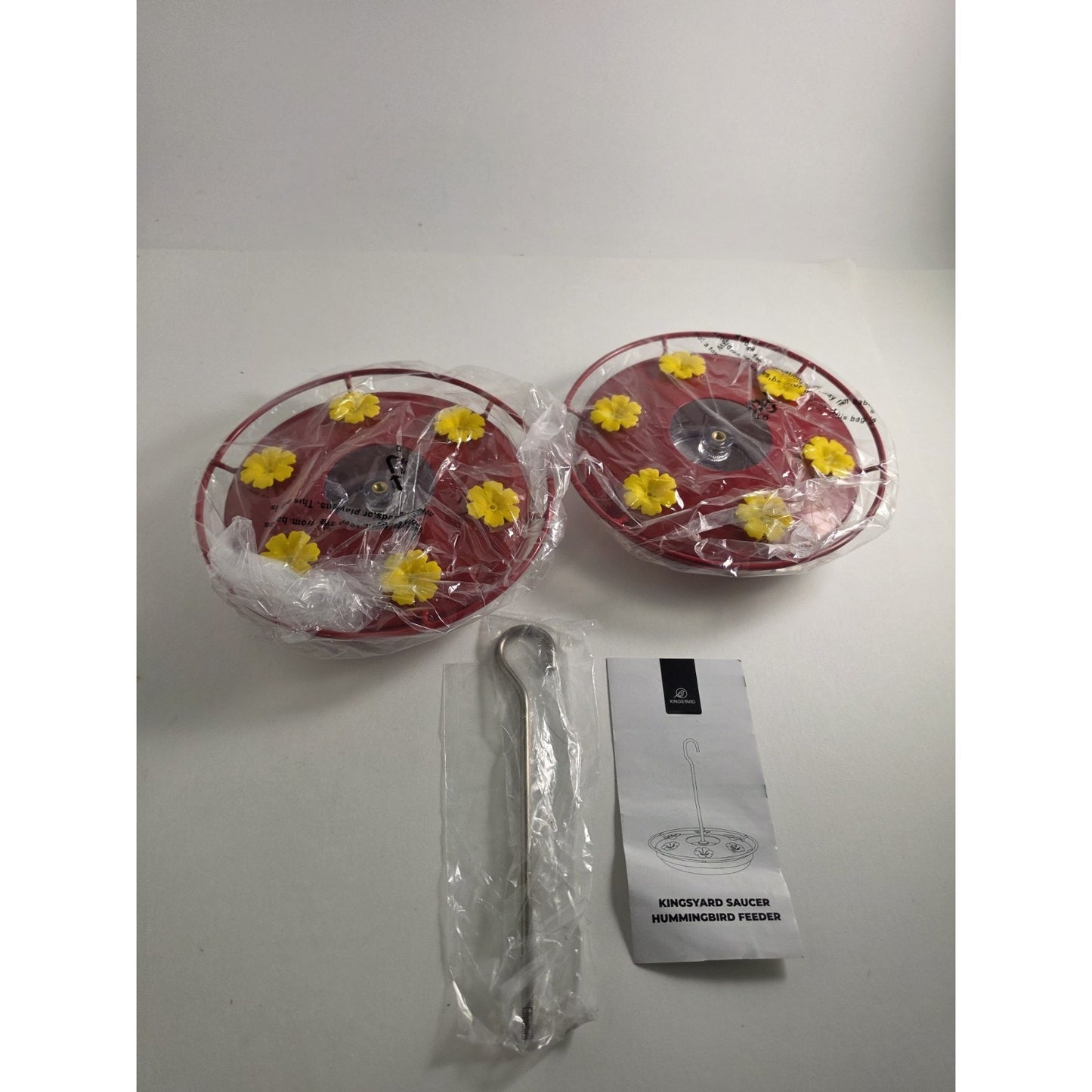2 Pack 16 OZ Hummingbird Feeders for Outdoor 5 Feeder Ports Ant Bee Proof Lea...