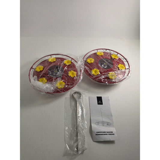 2 Pack 16 OZ Hummingbird Feeders for Outdoor 5 Feeder Ports Ant Bee Proof Lea...