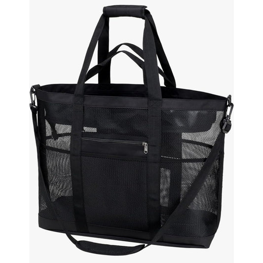 Mesh Beach Bag - Large Beach Tote Bag with Multiple Pockets for Family Beach ...