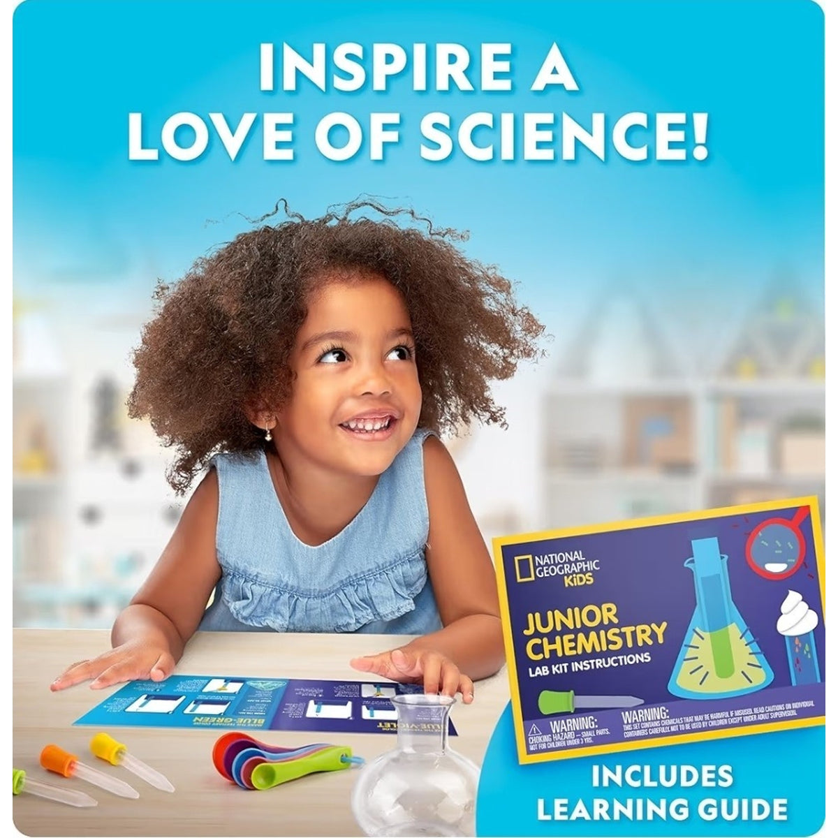 National Geographic Junior Chemistry Set- Learning Lab Kit, NEW!