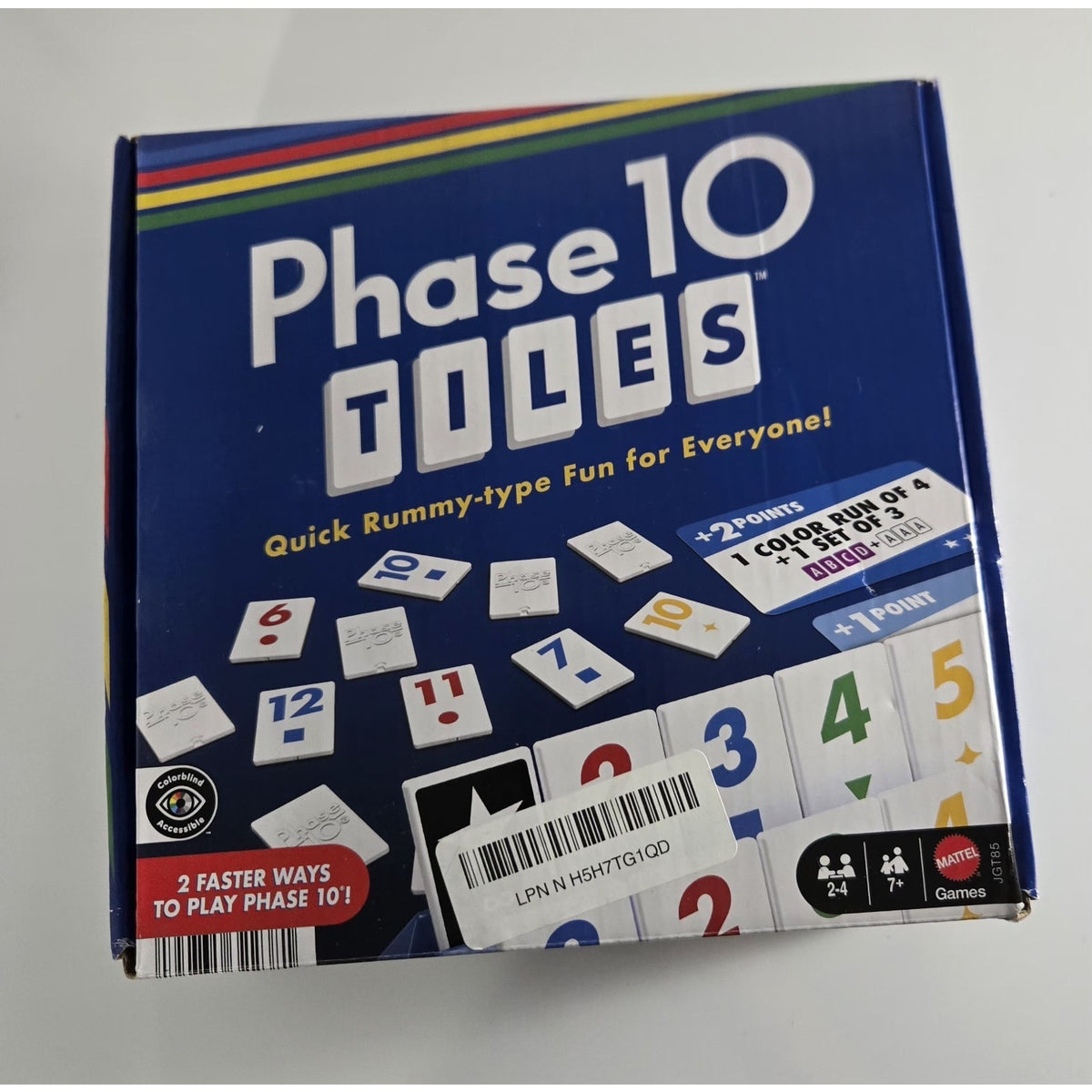 Phase 10 Tiles Game - Quick Rummy Play for 2-4 Players with Unique Phases