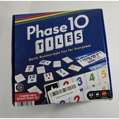Phase 10 Tiles Game - Quick Rummy Play for 2-4 Players with Unique Phases