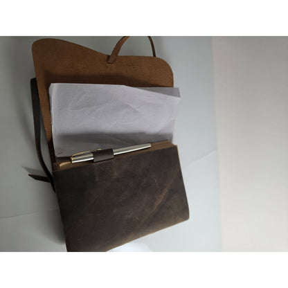 ELIZO Leather Journal Notebook Leather Bound Journal for Men - 7x9 Refillable Le