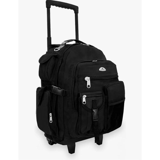 Everest Deluxe Wheel Backpack Rolling Carry on Travel Luggage Travel Bag