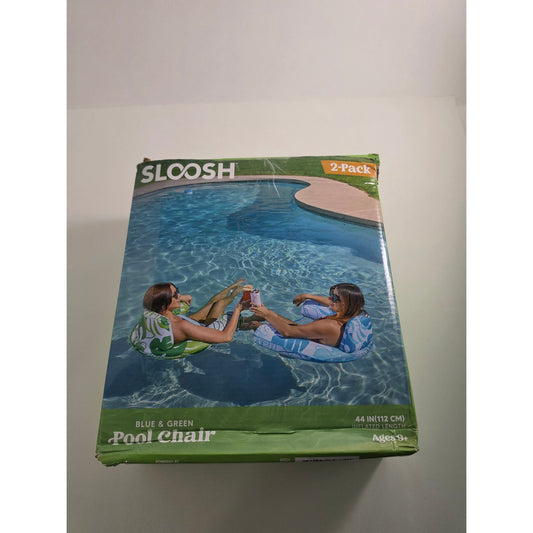 SLOOSH Pool Floats Chairs Adult,2 Pack Floating Water Hammock Chair,Inflatable