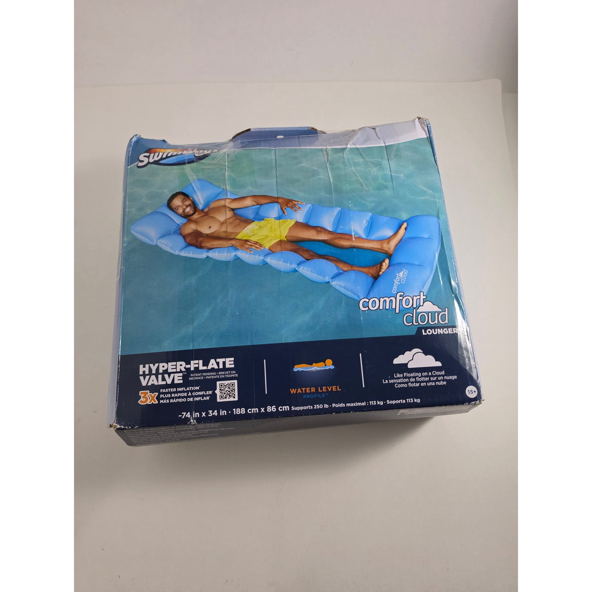Swimways Comfort Cloud Pool Lounger - Fast Inflation