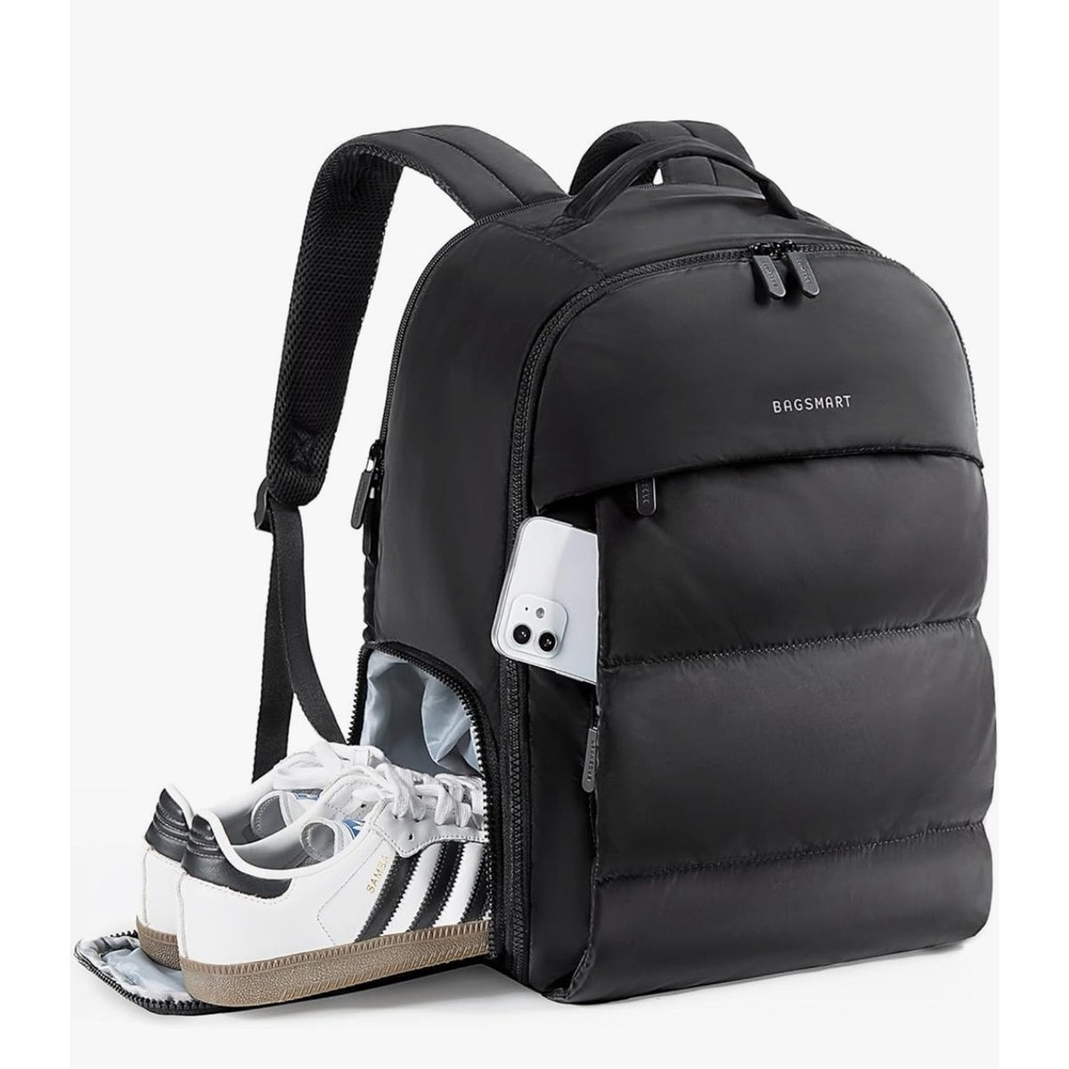 BAGSMART Travel Backpack Shoe Compartment and Water-Resistant Luggage