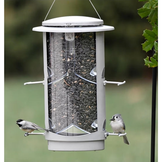More Birds X-1 Squirrel-Proof Bird Feeder 4.2-Pound Bird Seed Capacity And Four