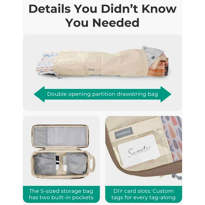 BAGSMART 4 Set Compression Packing Cubes for Travel